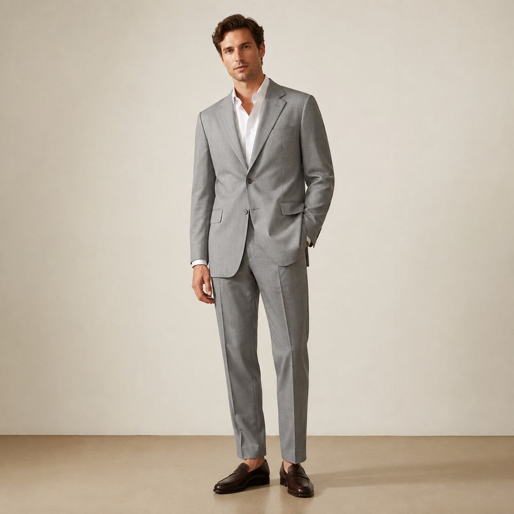 Boglioli Men's Gray 2 Piece Suit 42R IT 52 Lightweight Italian Designer